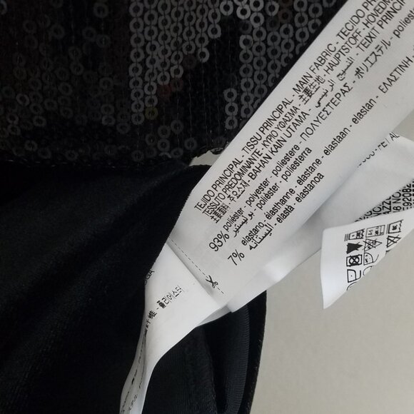 NWT BLACK FESTIVE SEQUIN OFF SHOULDER MINI velvet DRESS - Picture 6 of 7